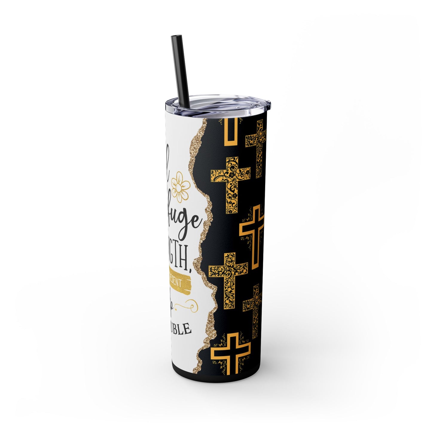 God is our Refugee Tumbler with Straw, 20oz