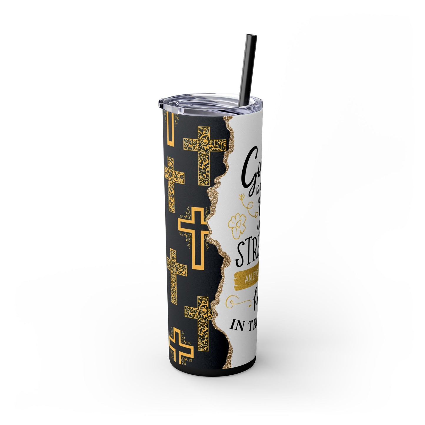 God is our Refugee Tumbler with Straw, 20oz