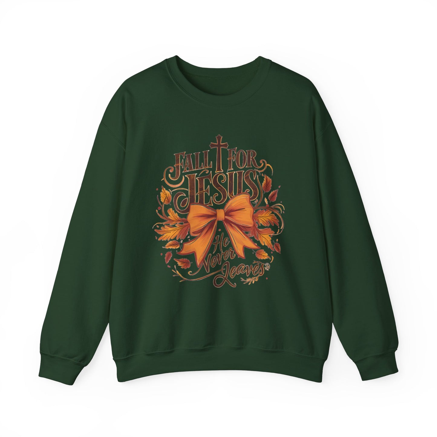 Fall for Jesus Bow Crewneck Sweatshirt