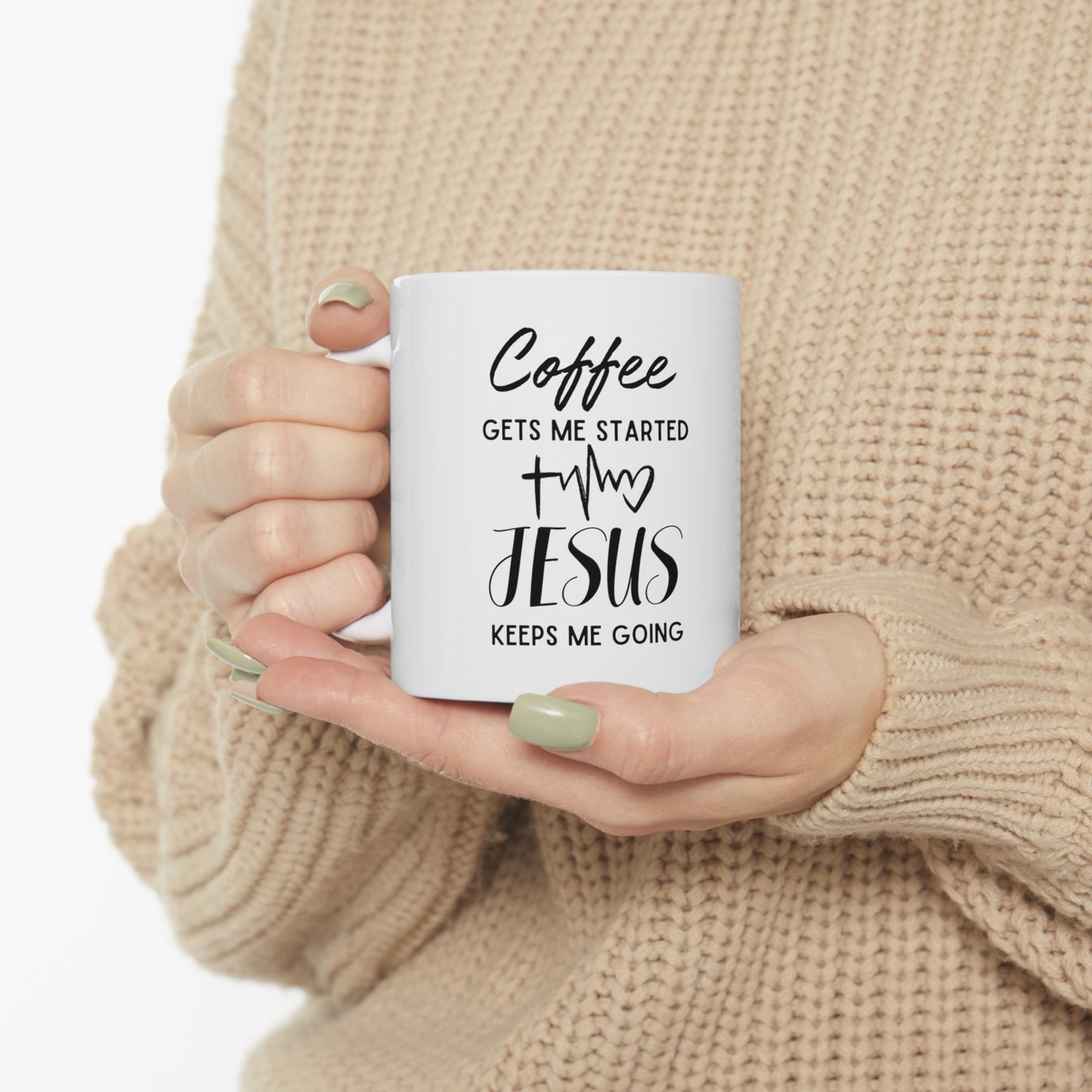 Jesus Keeps Me Going Ceramic Mug 11oz