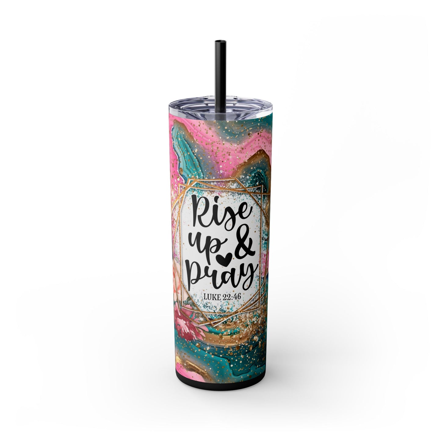 Rise up and Pray Tumbler with Straw, 20oz