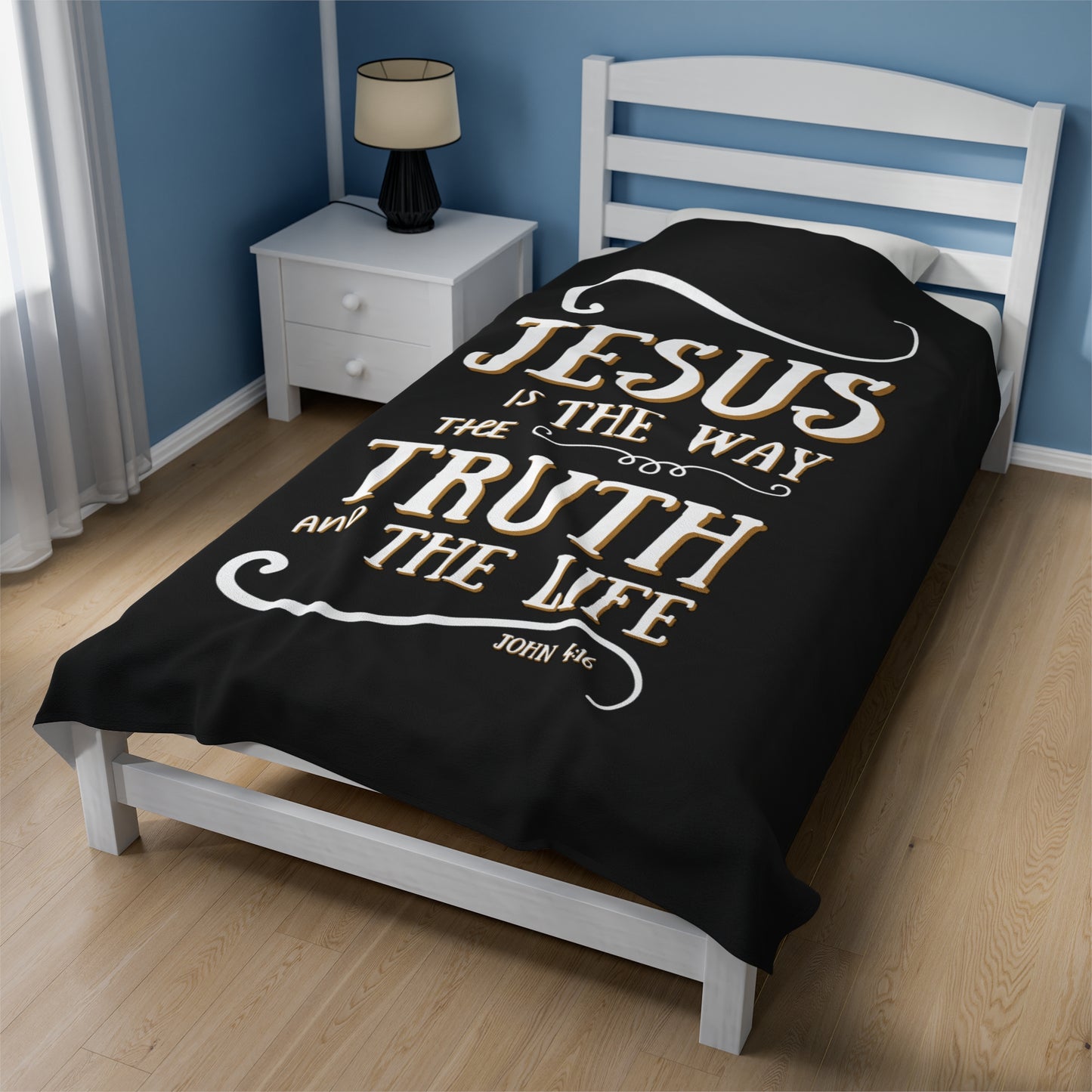 Jesus Is The Way Velveteen Plush Blanket